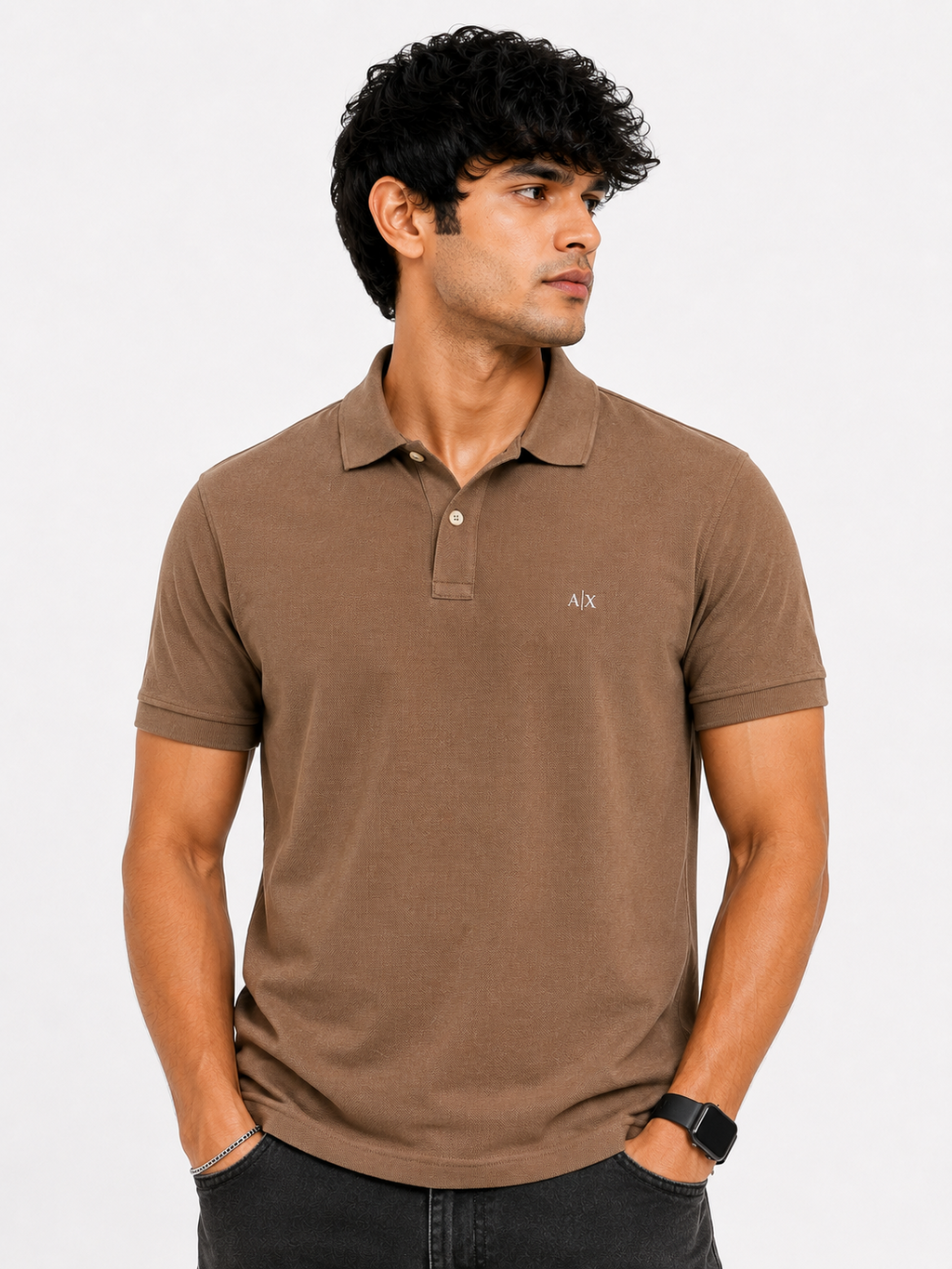 Elegant Brown Polo Shirt – Classic Minimal Style