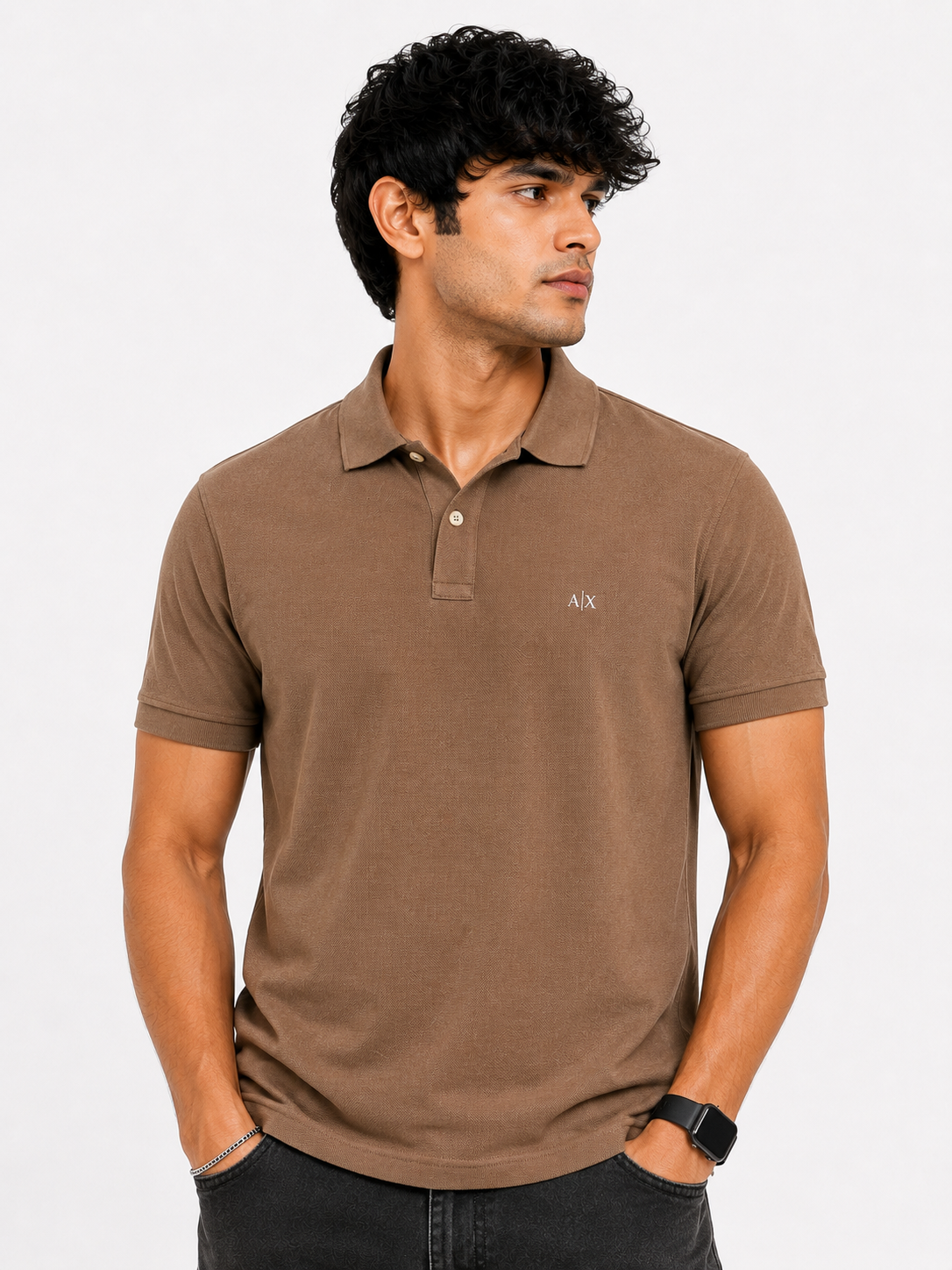 Elegant Brown Polo Shirt – Classic Minimal Style