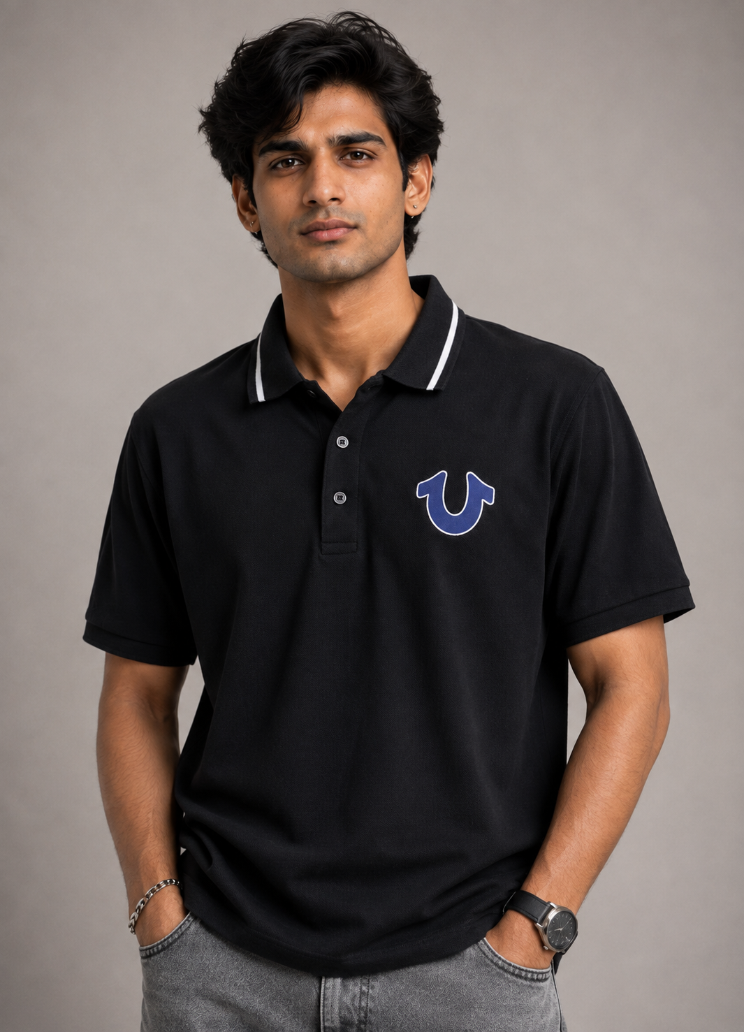 Elite Fold Printed Men’s Buddha Graphic Polo