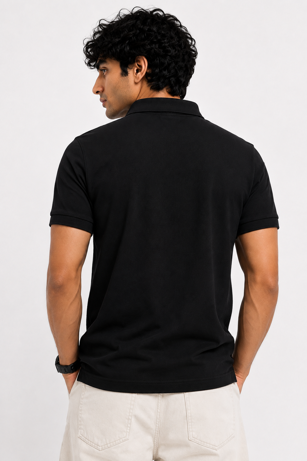 Classic Black Polo Shirt – Sleek Minimal A|X Style