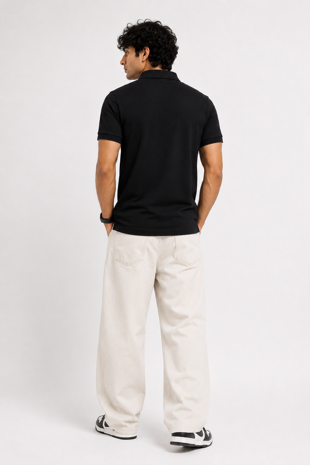 Classic Black Polo Shirt – Sleek Minimal A|X Style