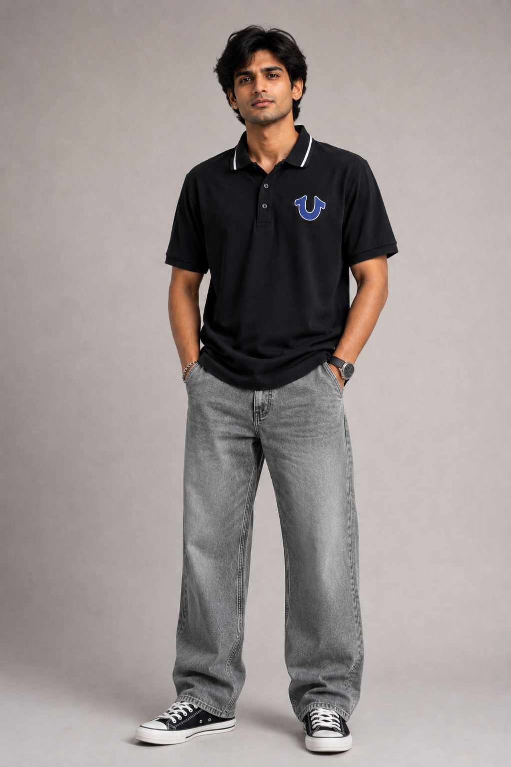 Elite Fold Printed Men’s Buddha Graphic Polo