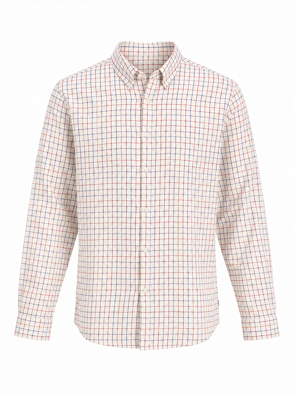 Ivory Multi-Check Cotton Shirt