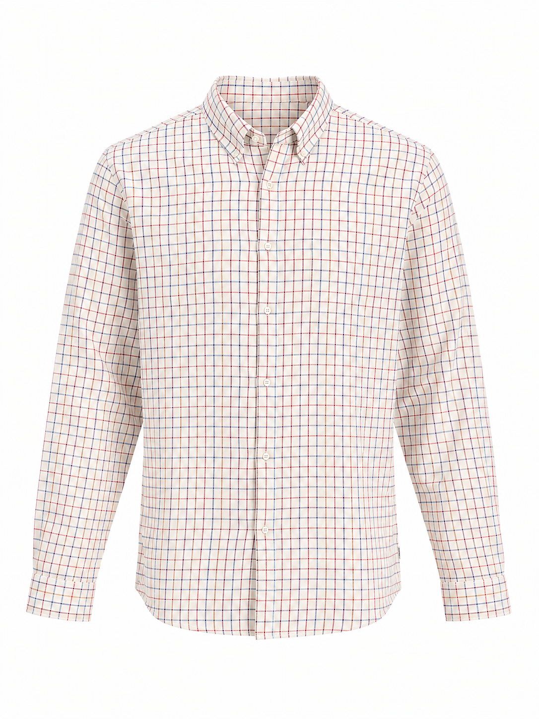 Ivory Multi-Check Cotton Shirt