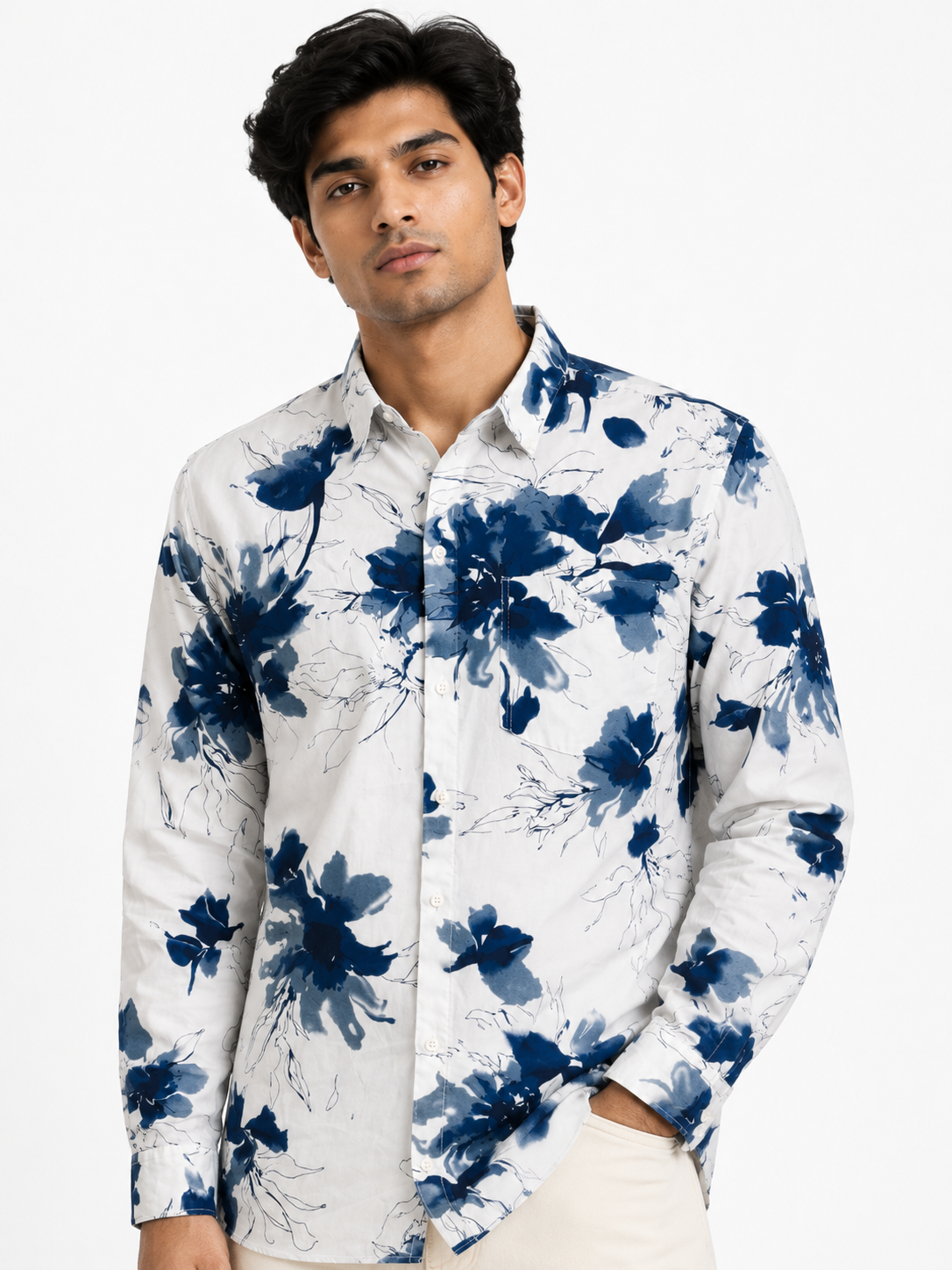 Elite Fold Azure Bloom Floral Shirt