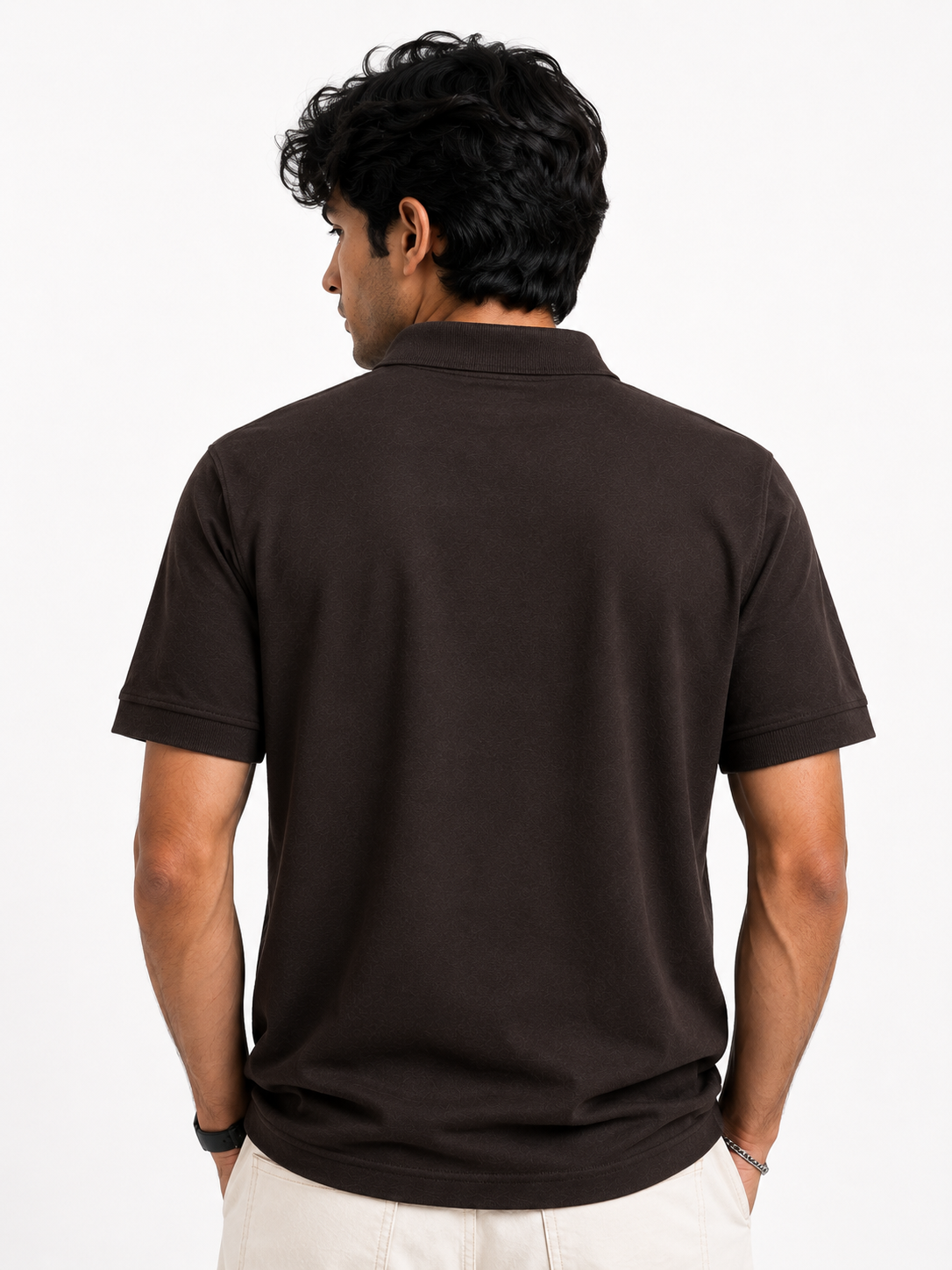 H&M Men's Rust Orange & Navy Buffalo Check Shirt