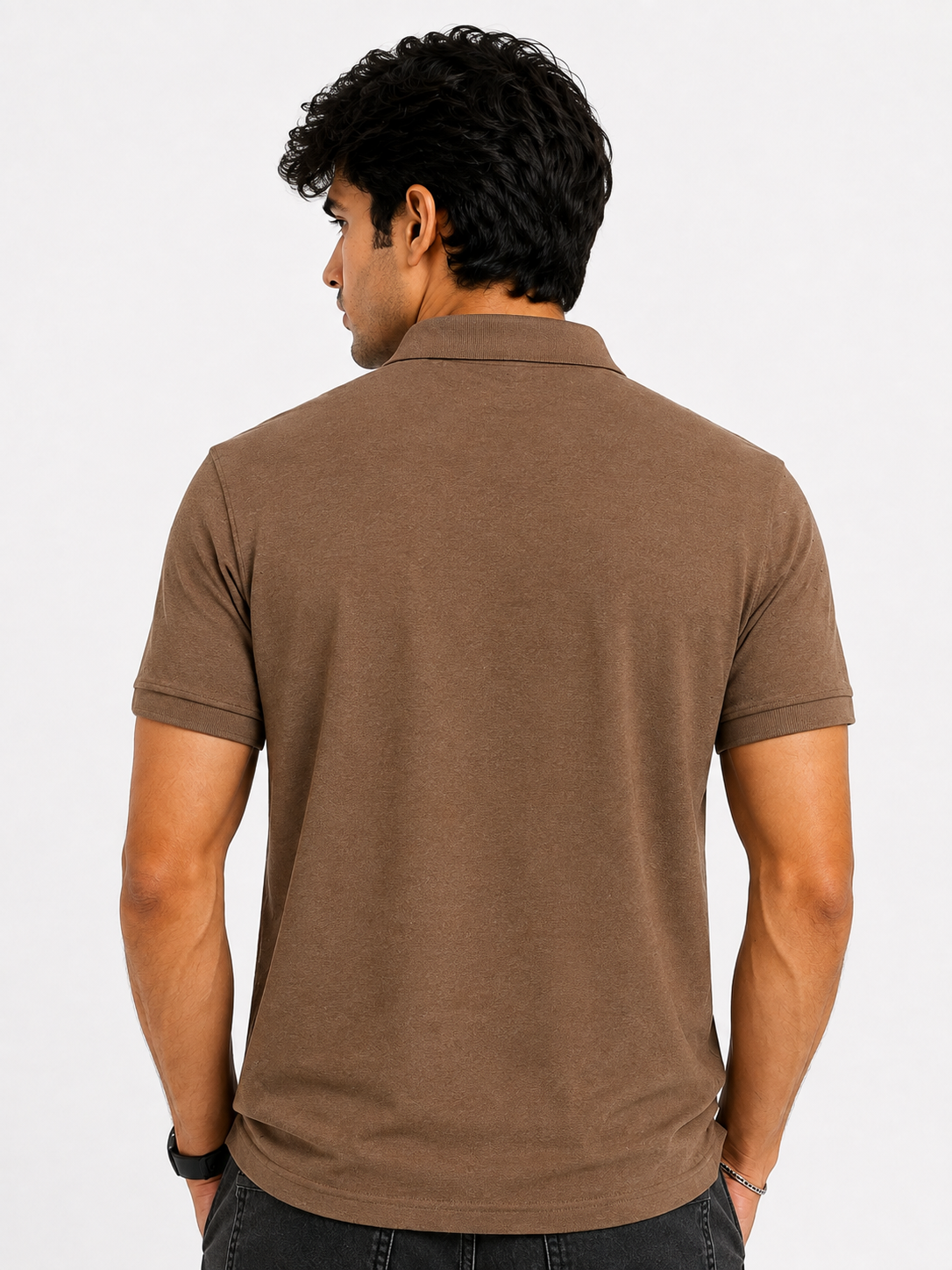 Elegant Brown Polo Shirt – Classic Minimal Style