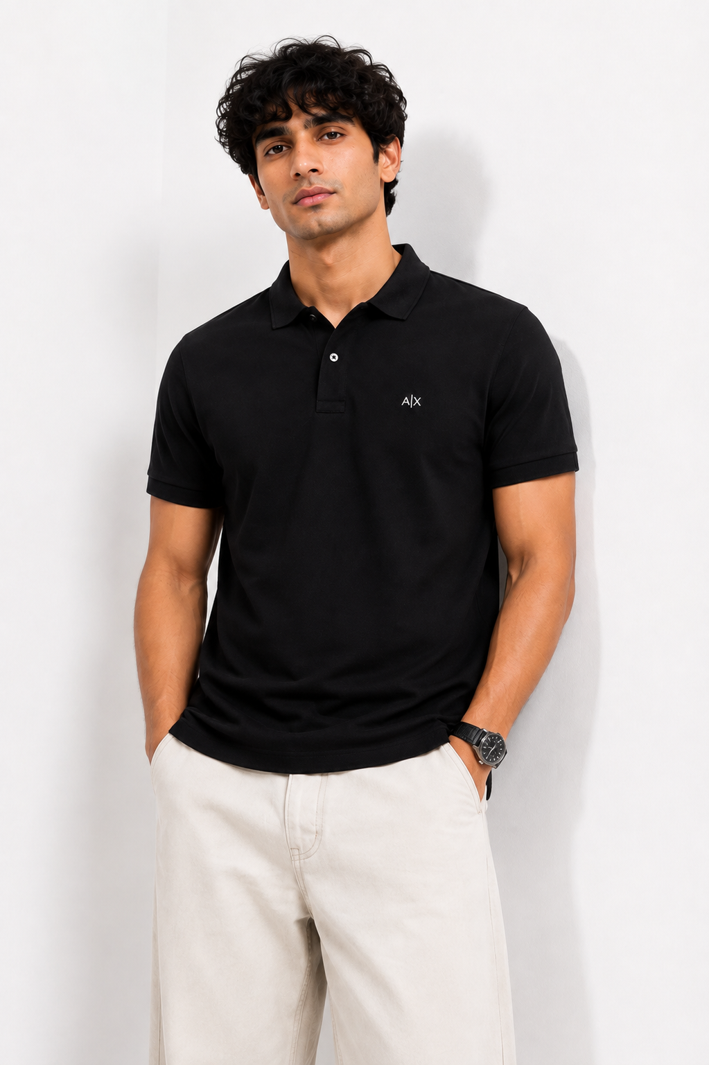 Classic Black Polo Shirt – Sleek Minimal A|X Style