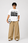 Wide-Leg Utility Lounge Pants – Beige