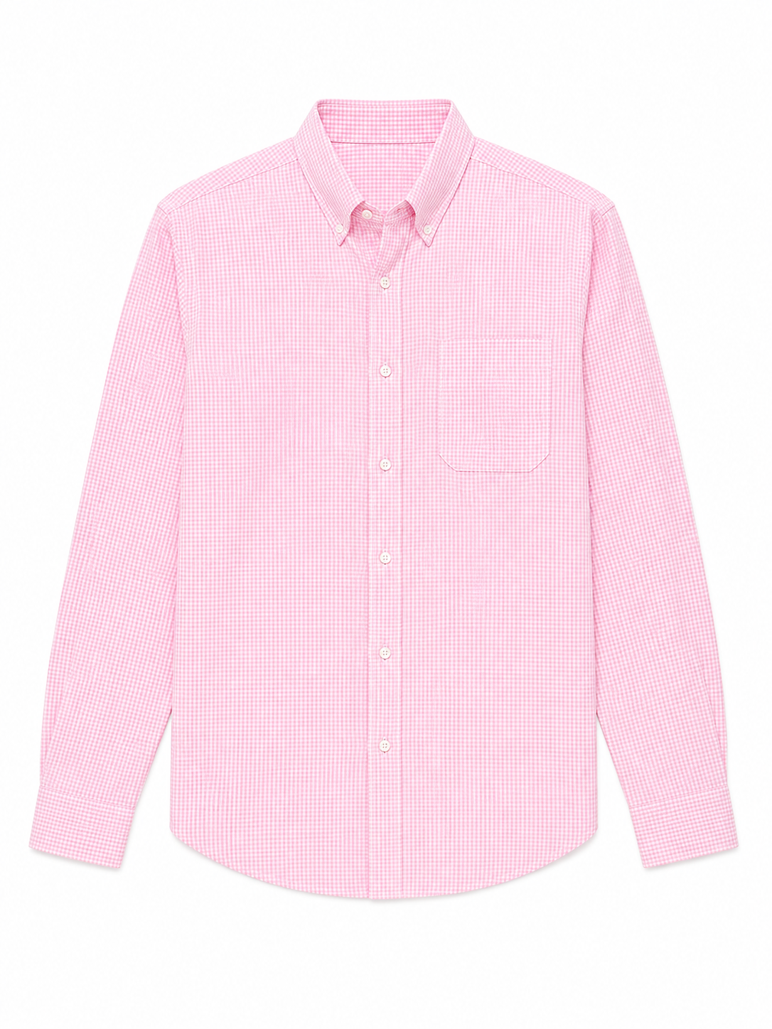 Men’s Classic Light Pink Checked Cotton Shirt