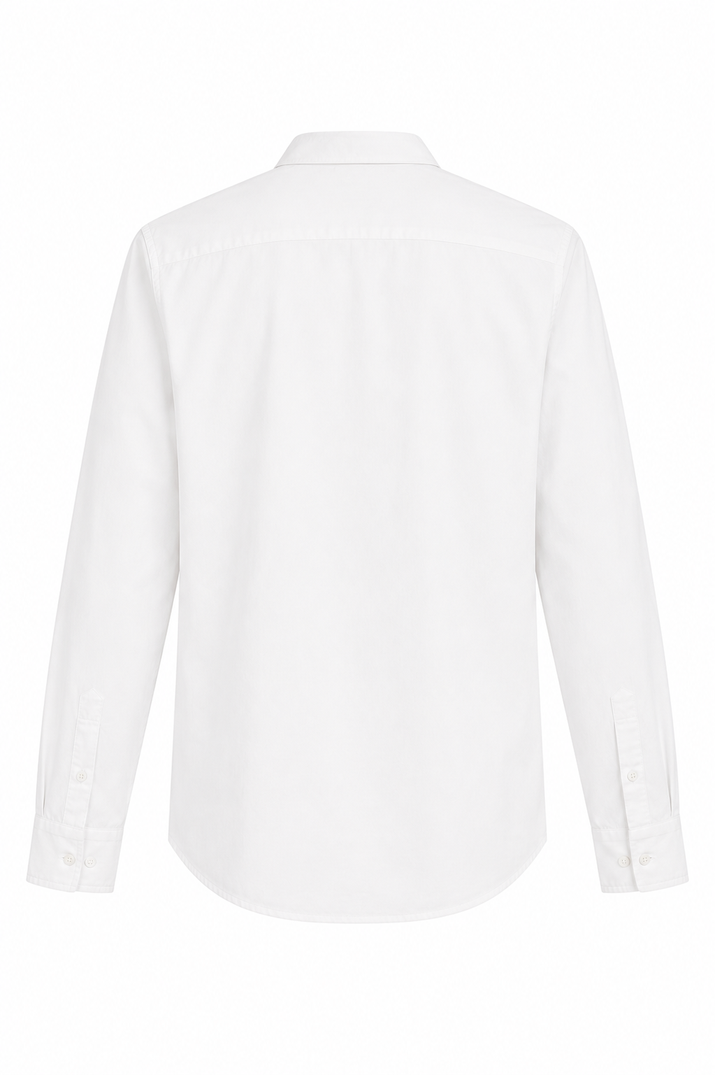 Essential Crisp White Cotton Shirt with Box Pleat