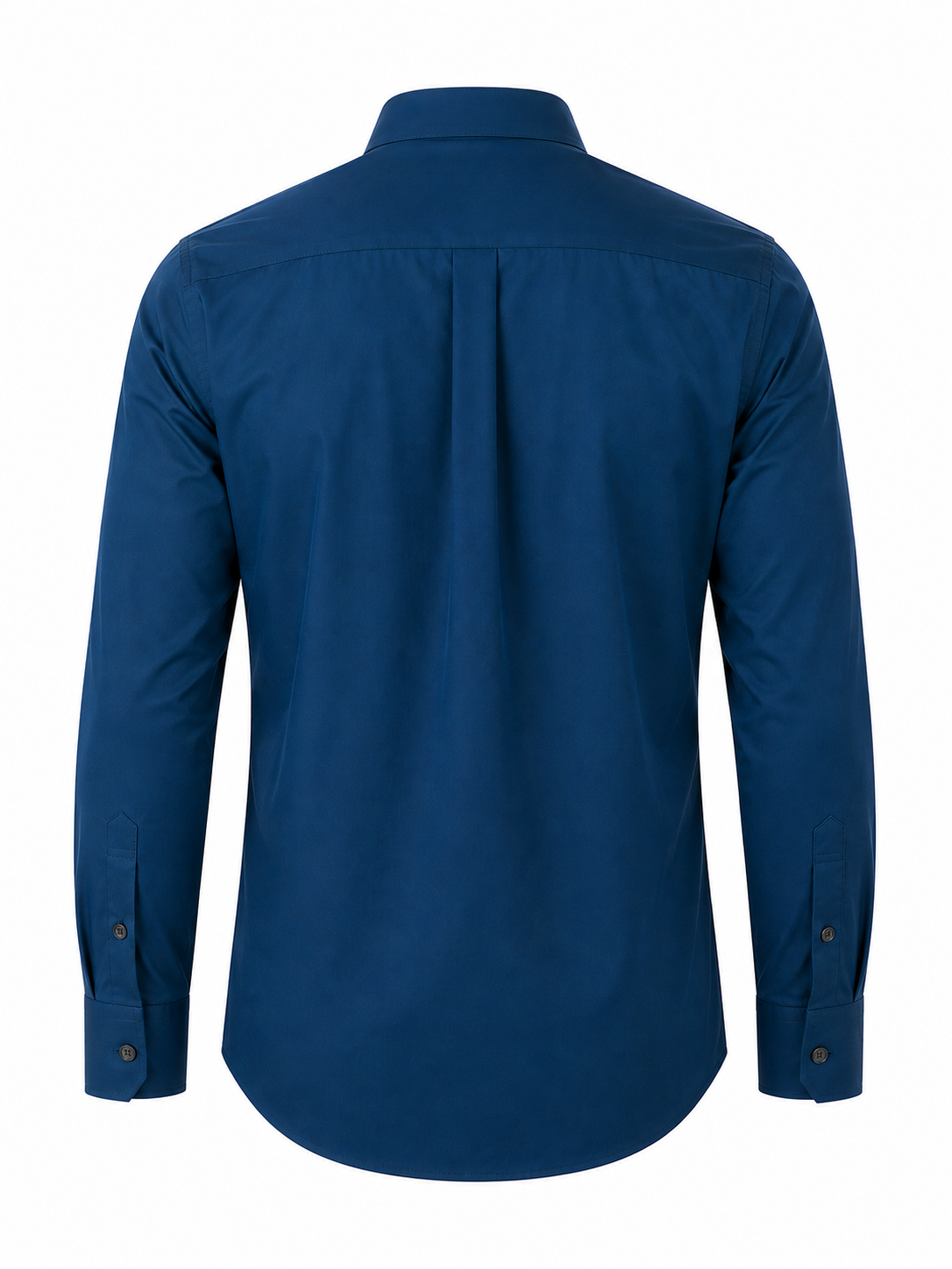 Deep Blue Tailored Fit Satin Lycra Stretchable Shirt