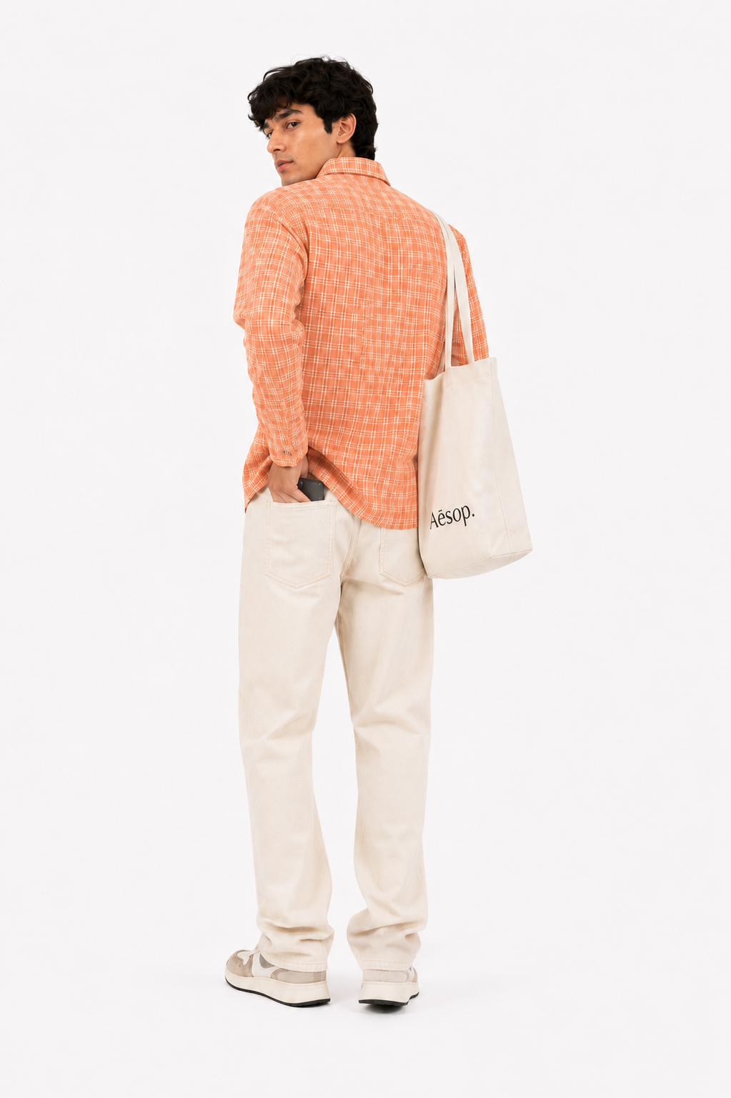 Rustic Rust Cotton Checked Casual Shirt
