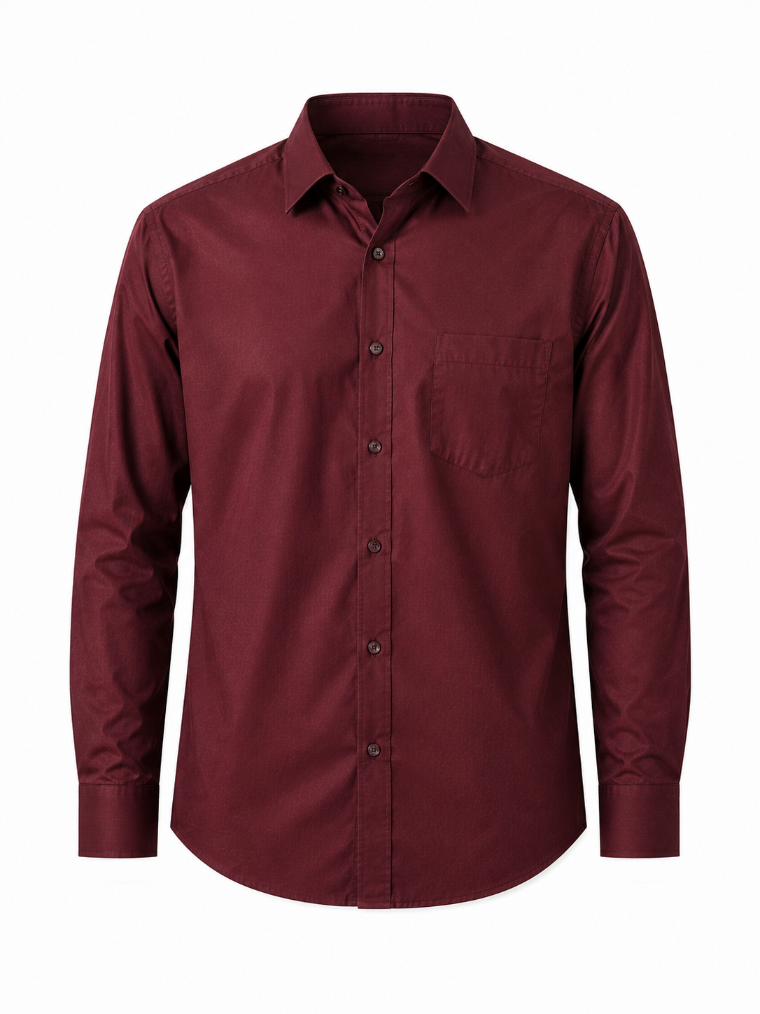 Men’s Wine Red Premium Lycra Stretch Shirt