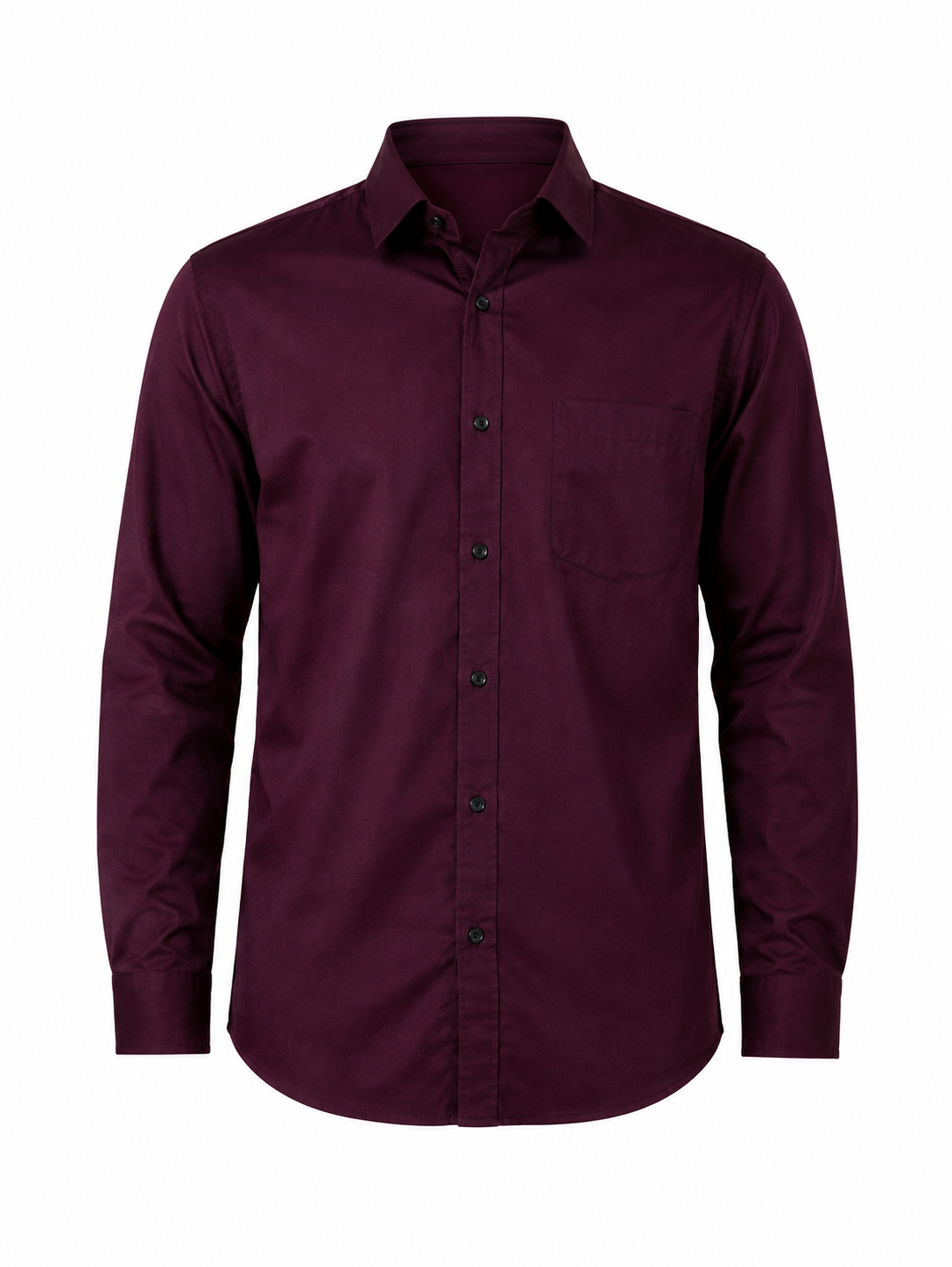 Men’s Dark Magenta Premium Solid Cotton Shirt