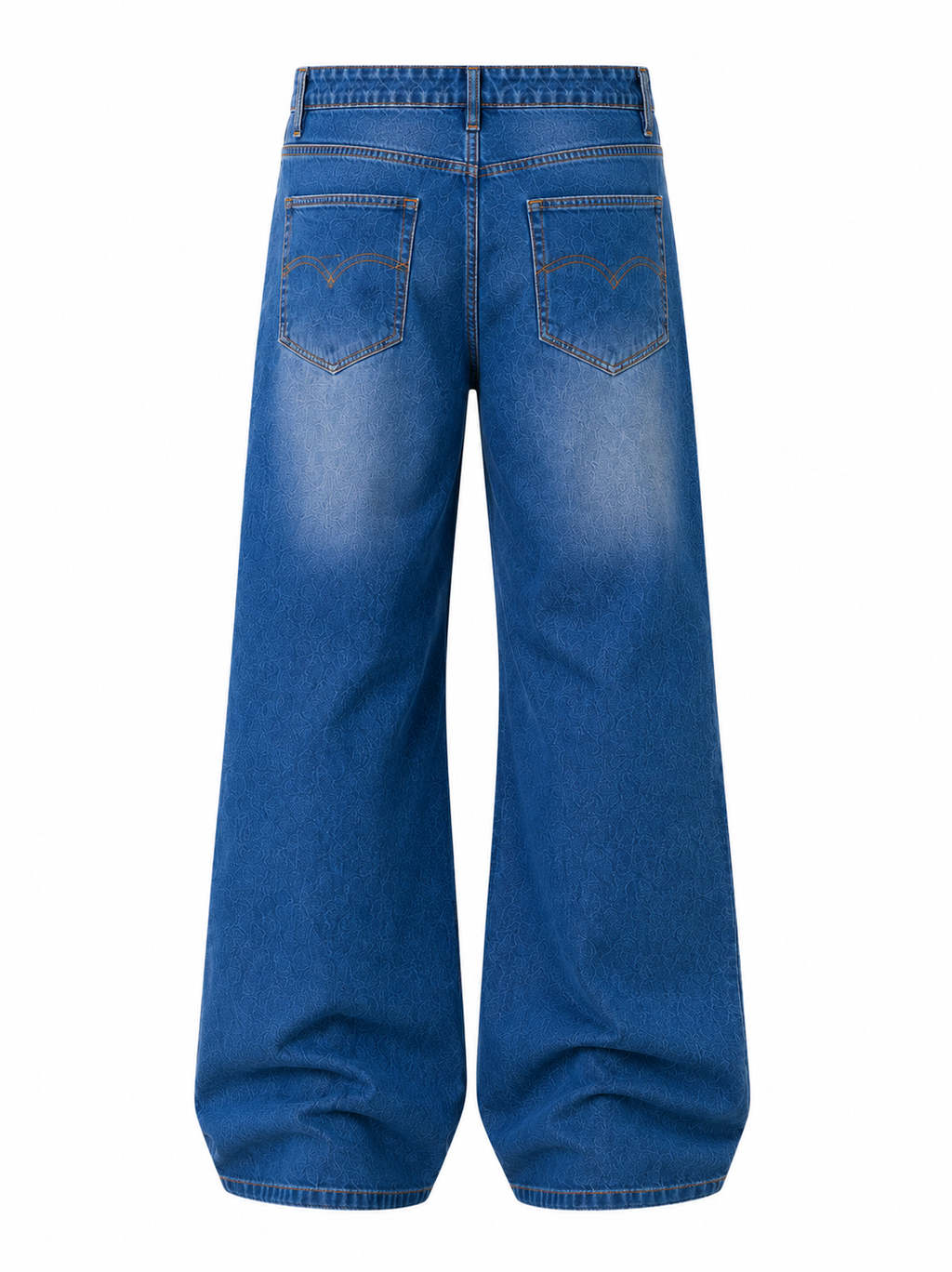 Men's Royal Blue Stretchable Wide-Leg Bootcut Jeans