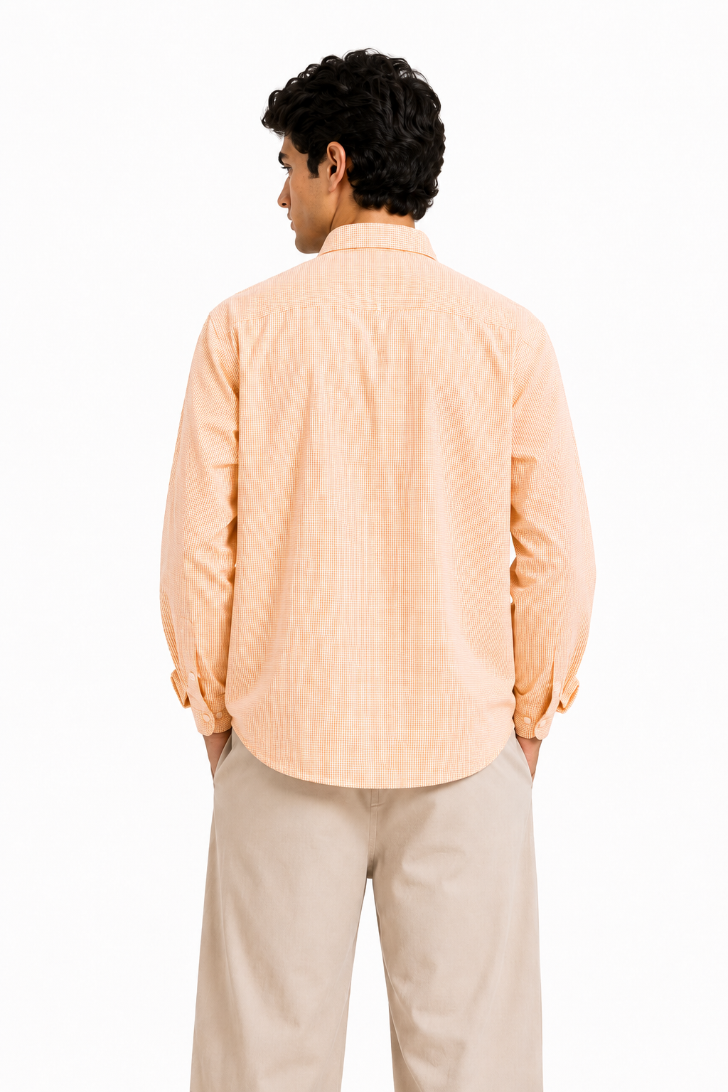 Men’s Micro-Check Button-Down Shirt