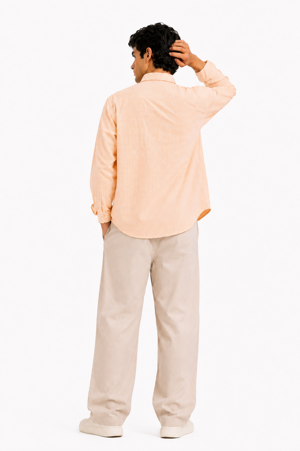 Men’s Micro-Check Button-Down Shirt