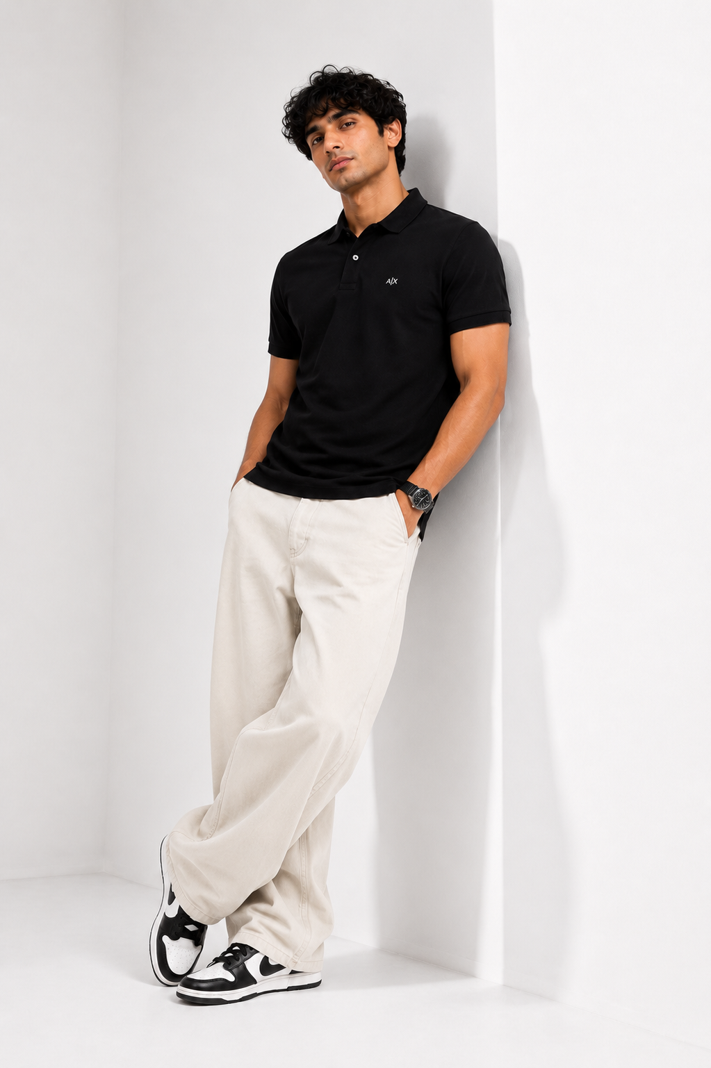 Classic Black Polo Shirt – Sleek Minimal A|X Style