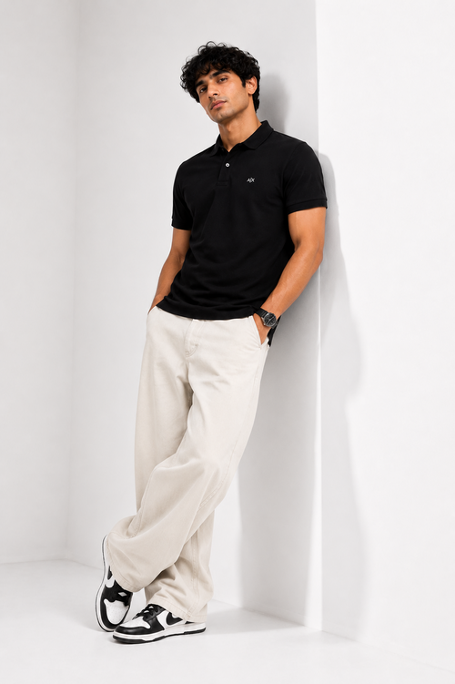 Classic Black Polo Shirt – Sleek Minimal A|X Style