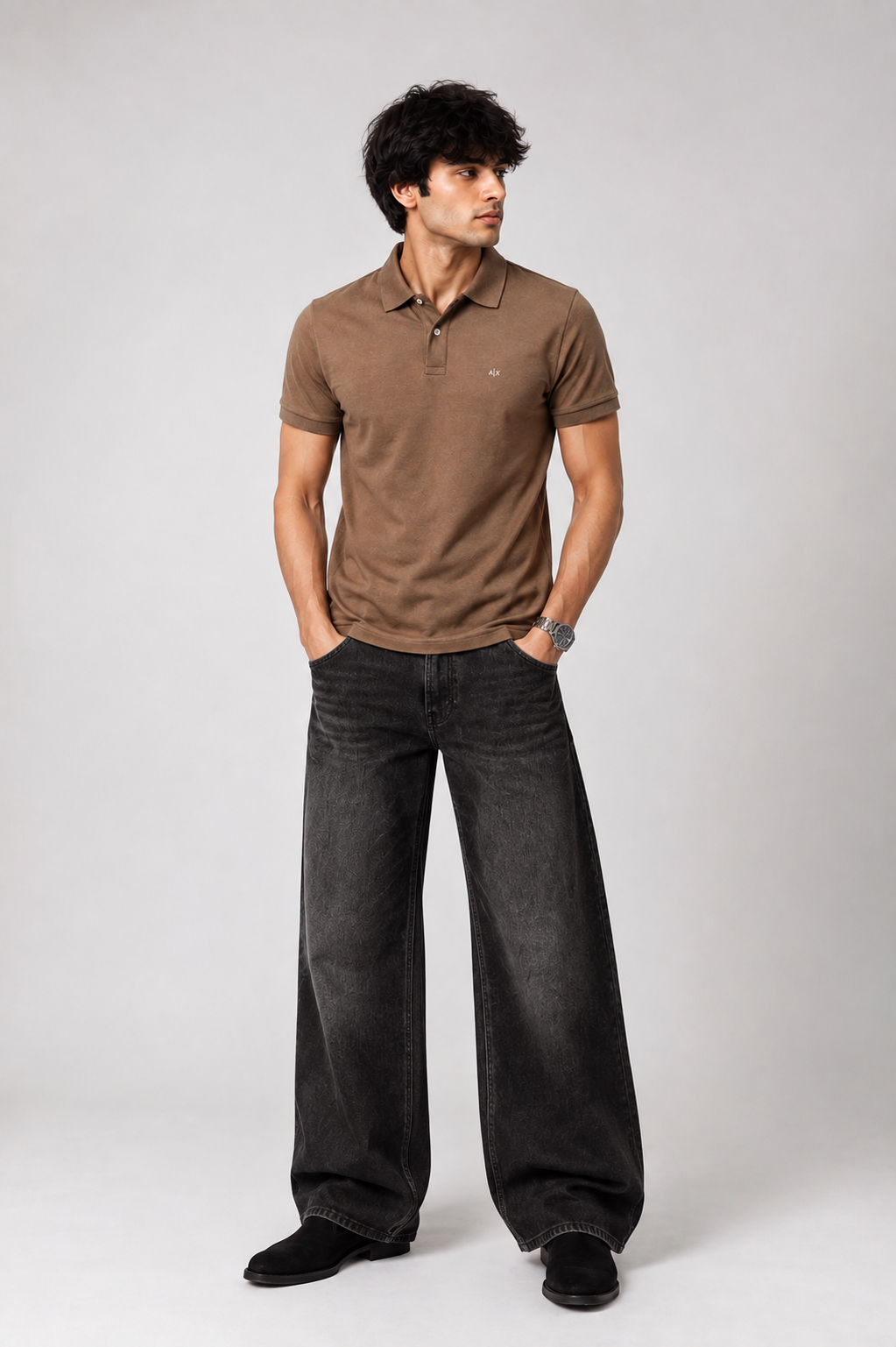 Elegant Brown Polo Shirt – Classic Minimal Style