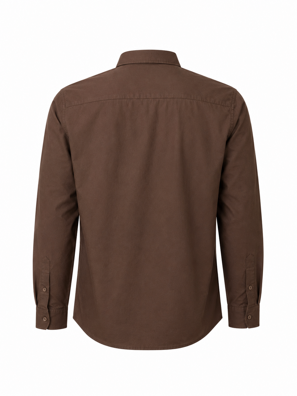 Rich Espresso Brown Cotton Shirt with Single Chest Pocket