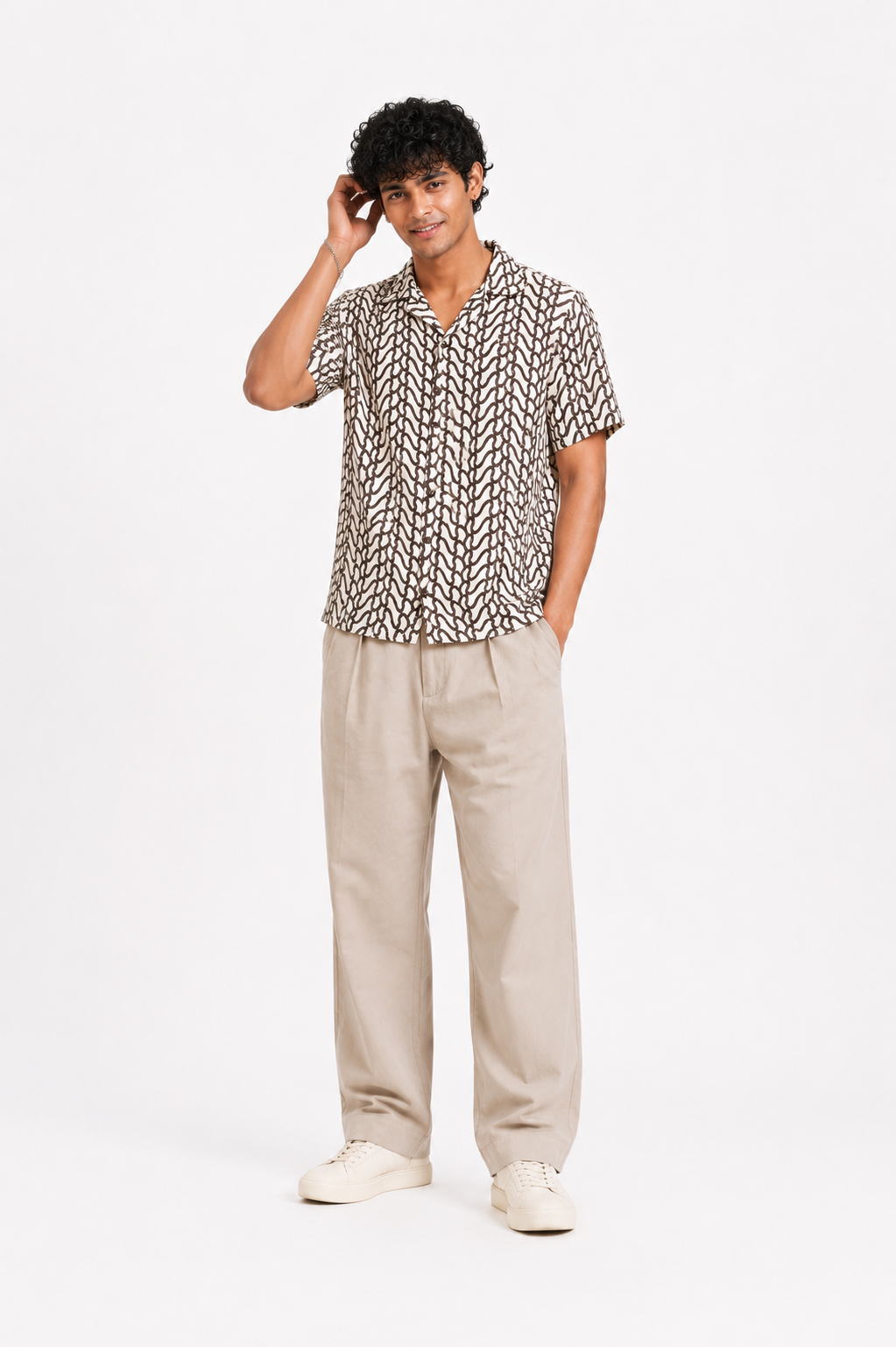 Men’s Printed Short-Sleeve Beach & Vacation Shirt