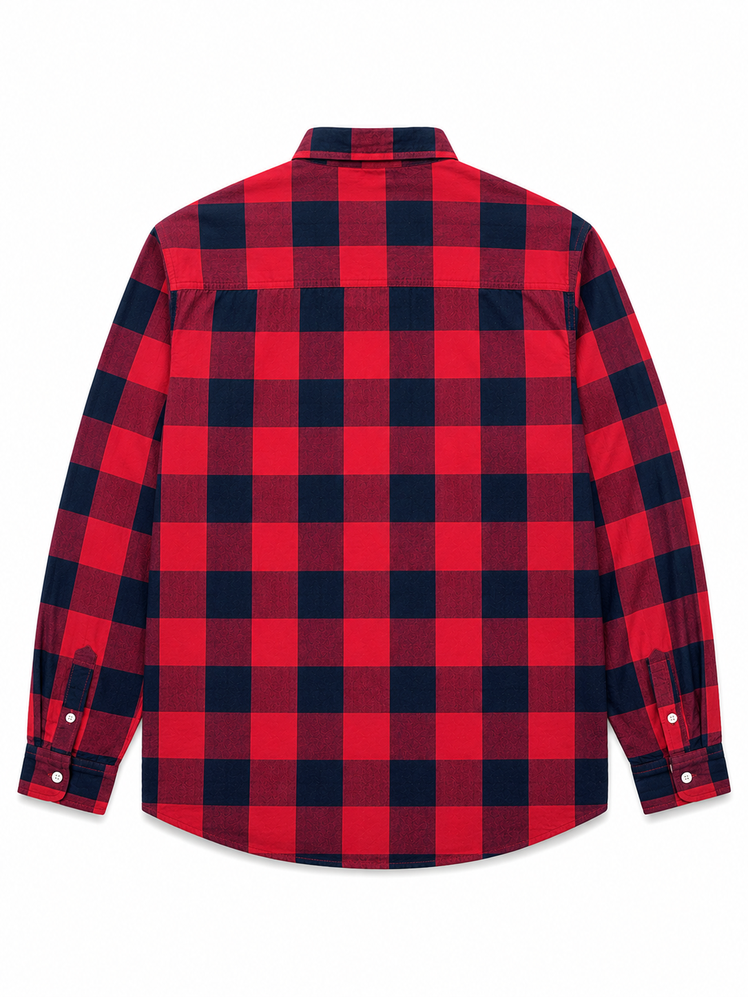Red & Navy Buffalo Check Flannel Shirt