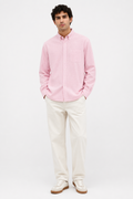 Men’s Classic Light Pink Checked Cotton Shirt