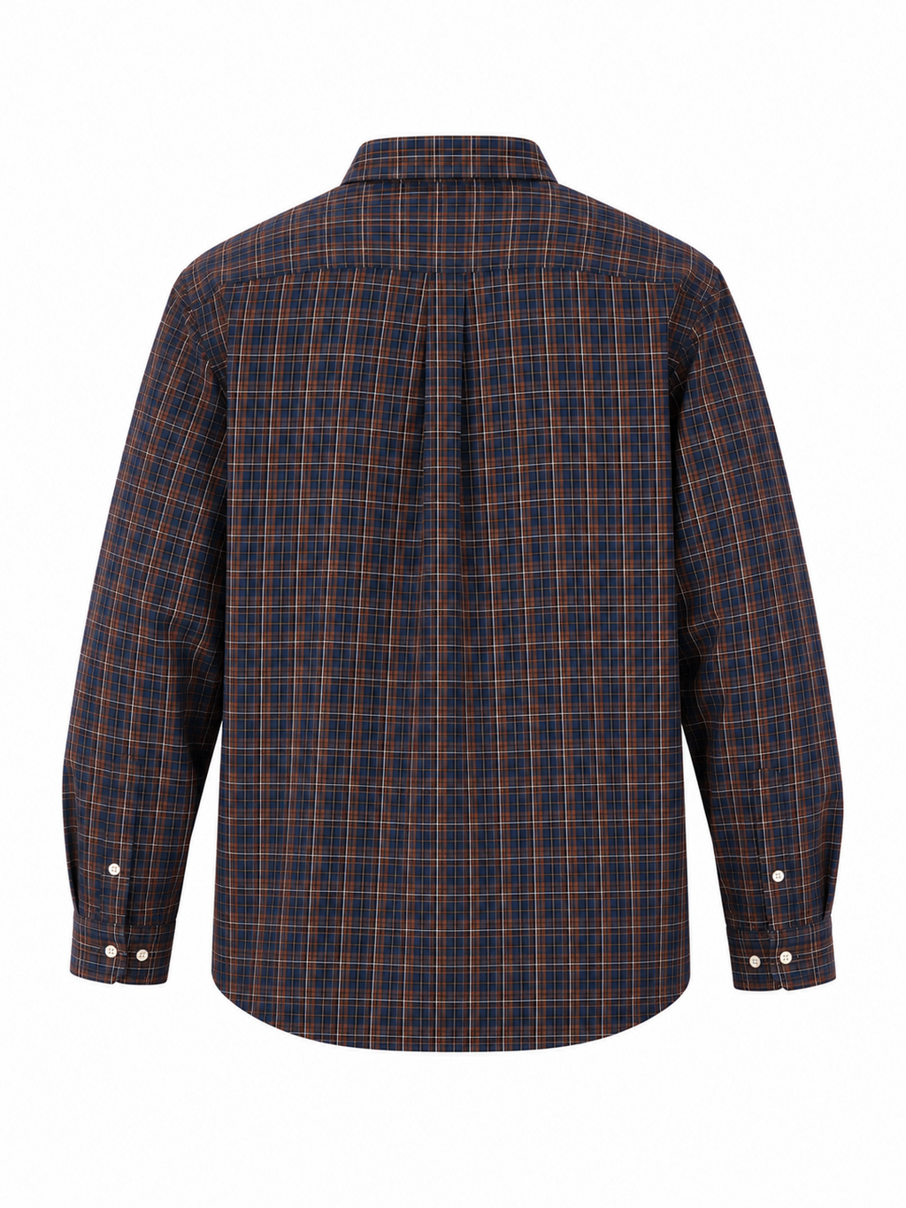 Men’s Classic Navy & Brown Checked Casual Shirt