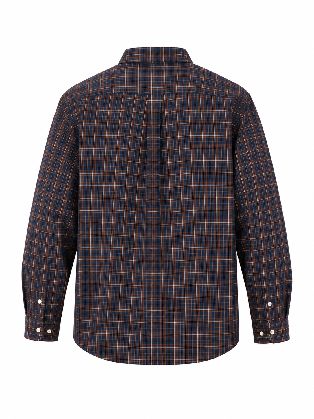 Men’s Classic Navy & Brown Checked Casual Shirt