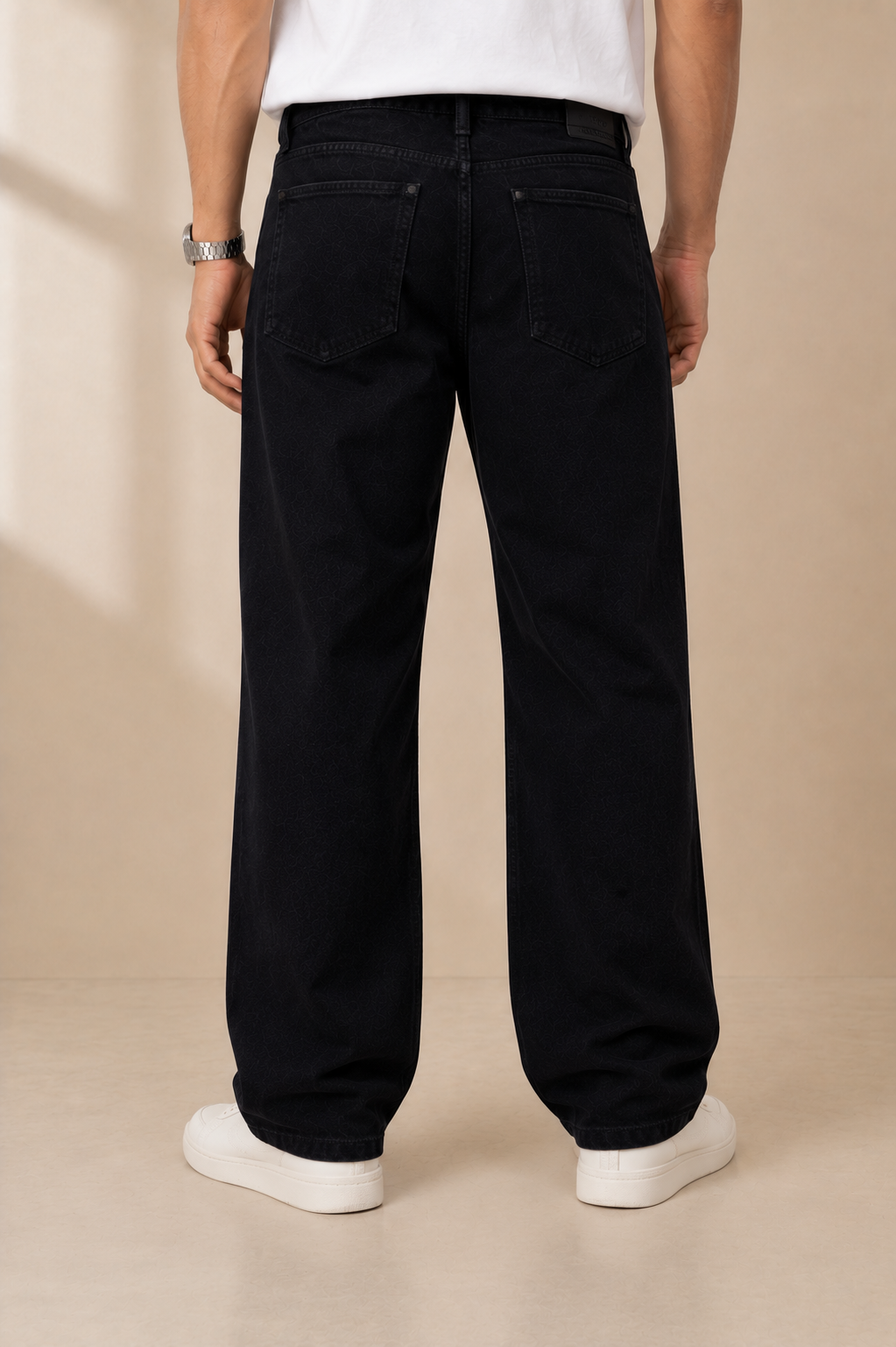 Men's Casual Slouchy Straight-Leg Stretchable Denim
