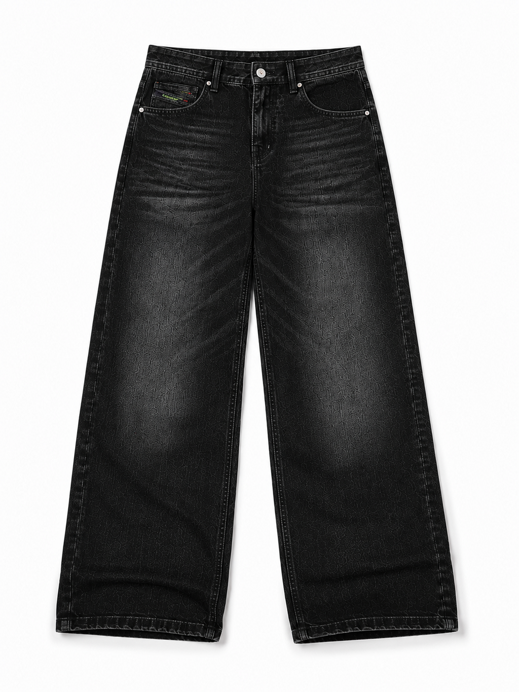 Streetwear Oversized Washed Black Baggy Jeans
