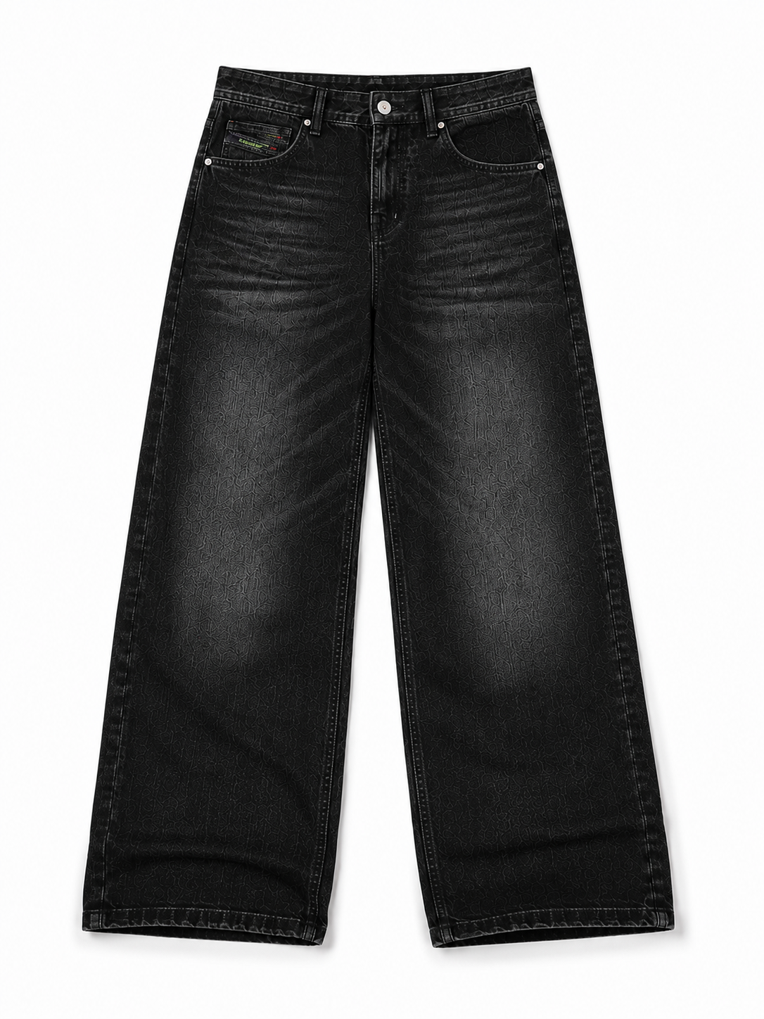 Streetwear Oversized Washed Black Baggy Jeans