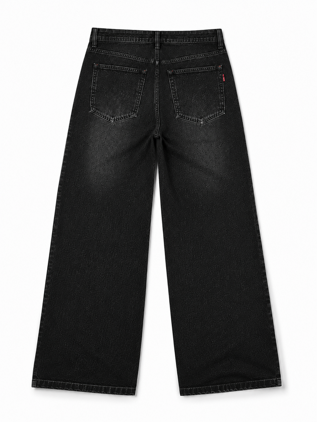 Streetwear Oversized Washed Black Baggy Jeans