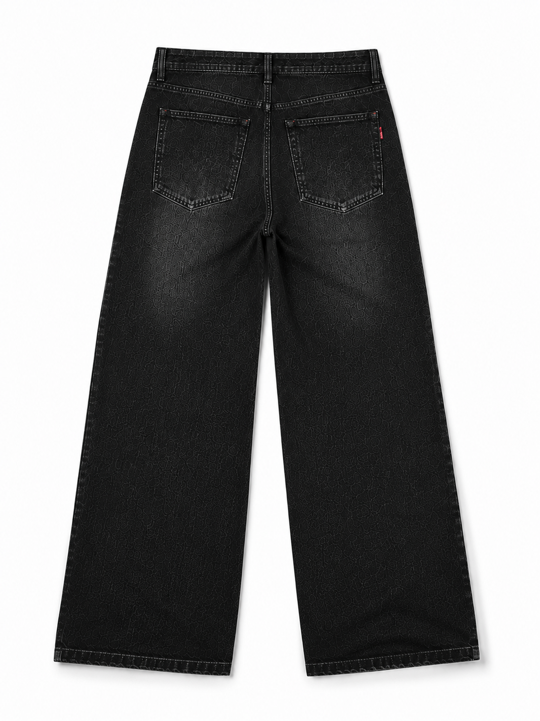Streetwear Oversized Washed Black Baggy Jeans