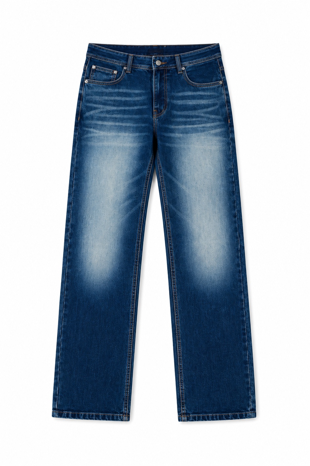 Classic Blue Comfort-Fit Bootcut Denim Pants