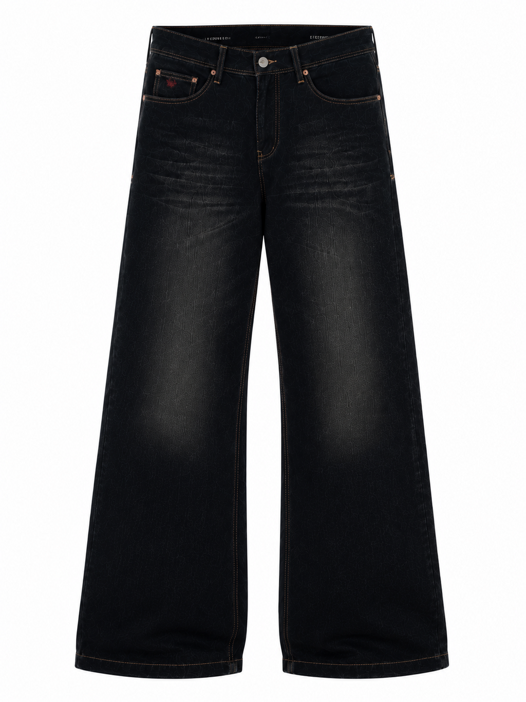 Dark Wash Wide Bootcut Denim Jeans for Men