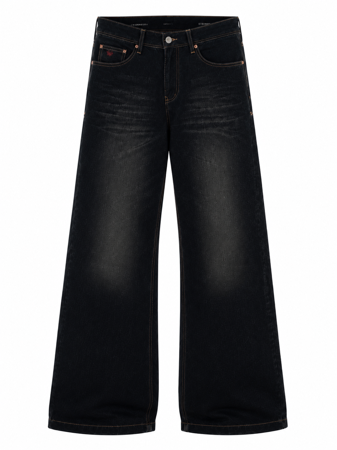 Dark Wash Wide Bootcut Denim Jeans for Men