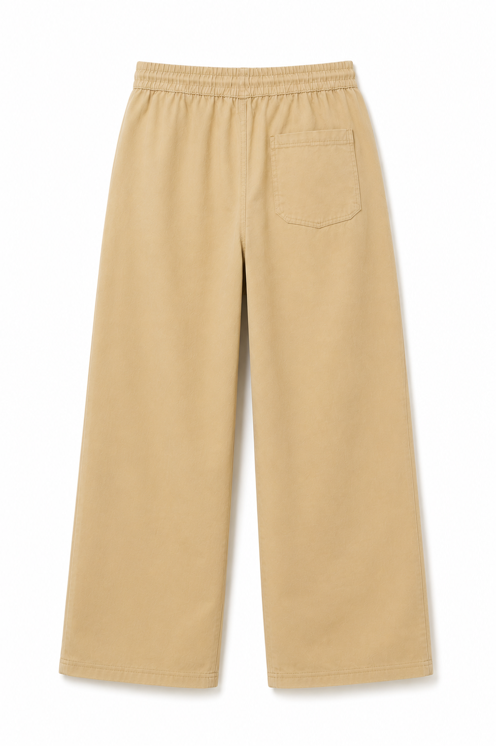 Men’s Wide-Leg Stretch Cotton Lounge Lower – Beige