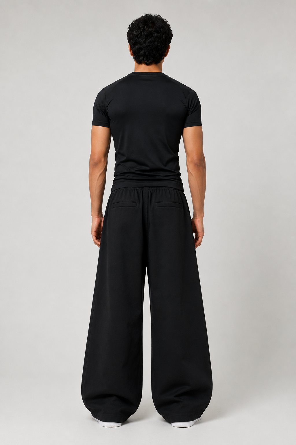 Wide-Leg Utility Lounge Pants – Jet Black