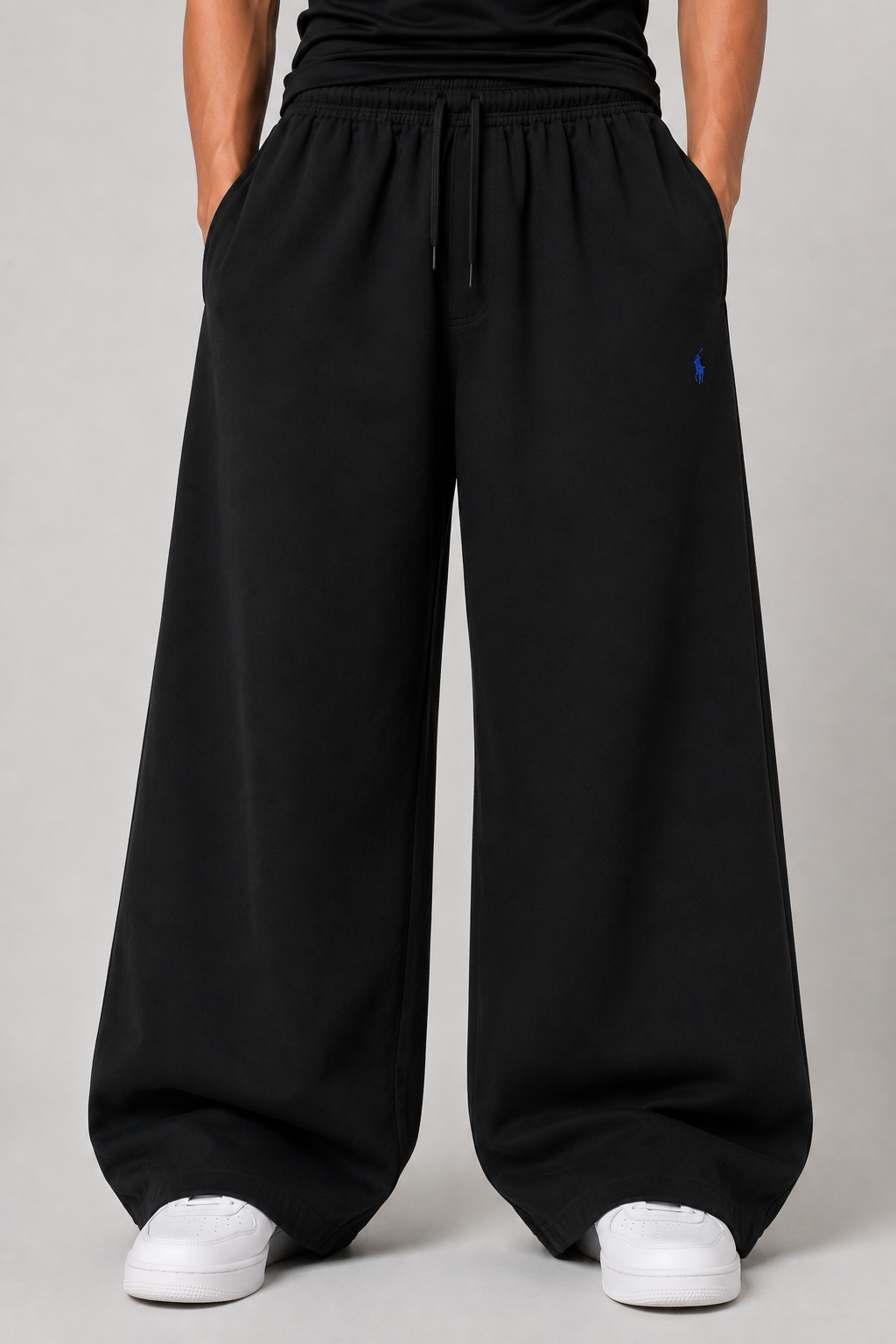 Wide-Leg Utility Lounge Pants – Jet Black