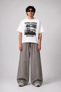 Wide-Leg Utility Lounge Pants – Slate Grey