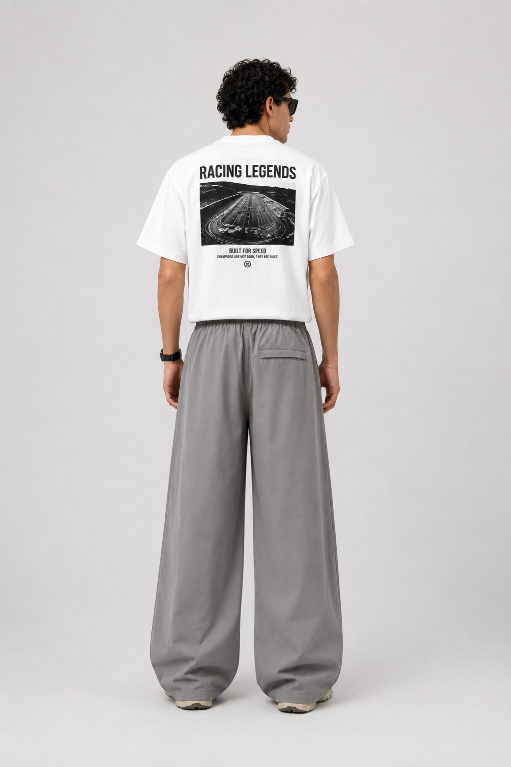 Wide-Leg Utility Lounge Pants – Slate Grey