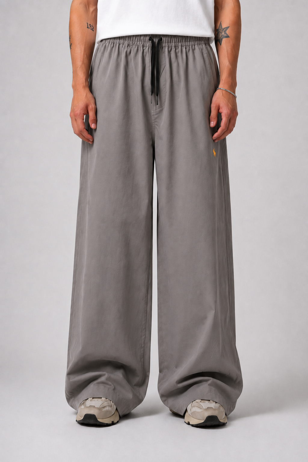 Wide-Leg Utility Lounge Pants – Slate Grey