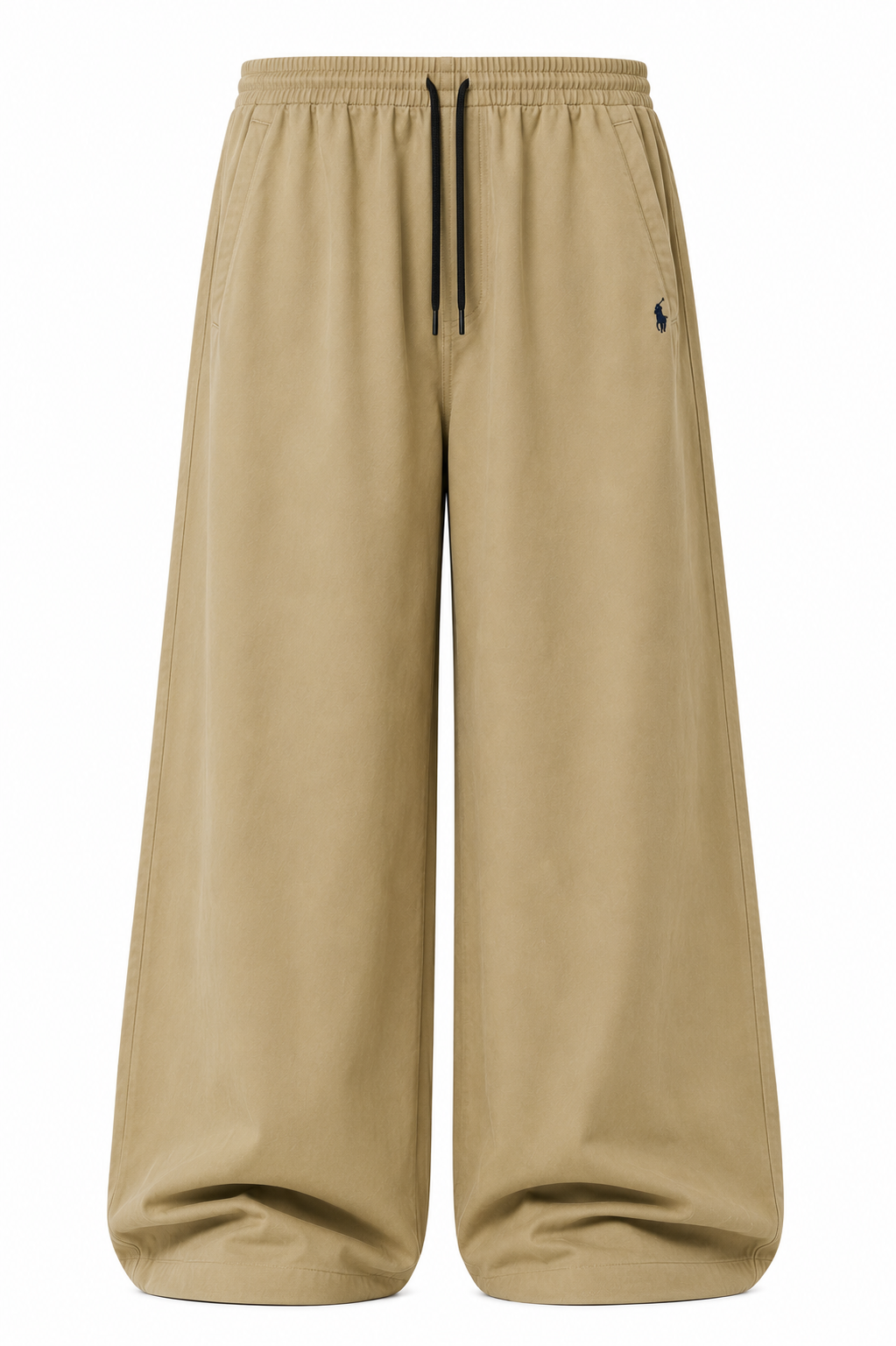 Wide-Leg Utility Lounge Pants – Beige