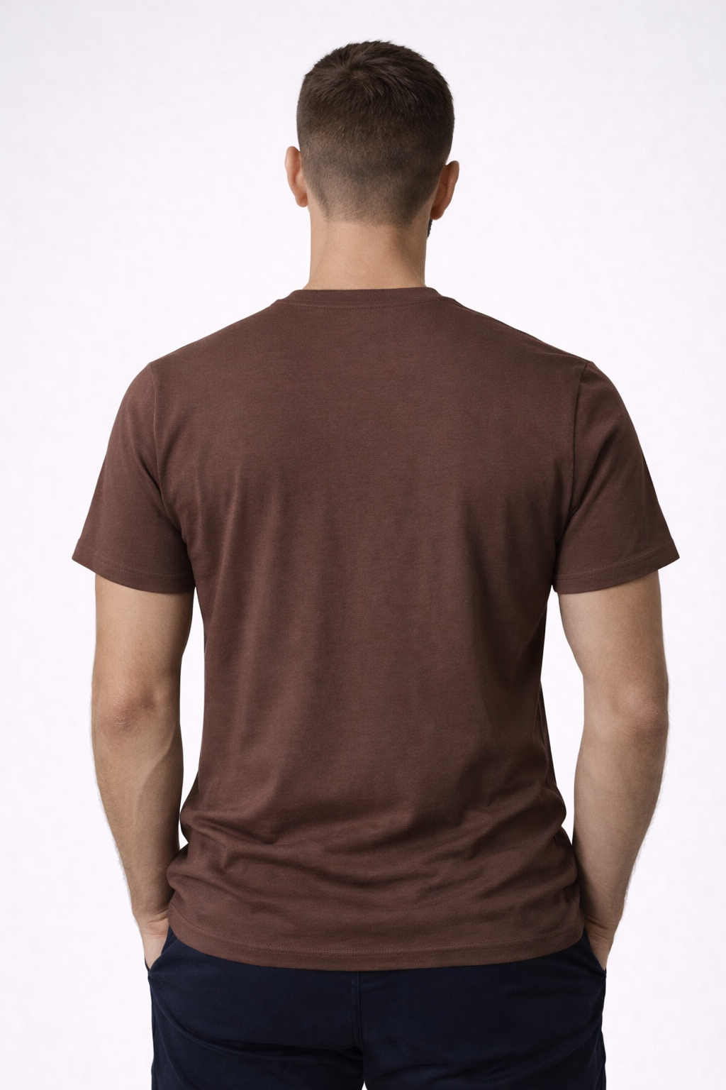 Diesel Denim Division Logo Tee in Chocolate Brown