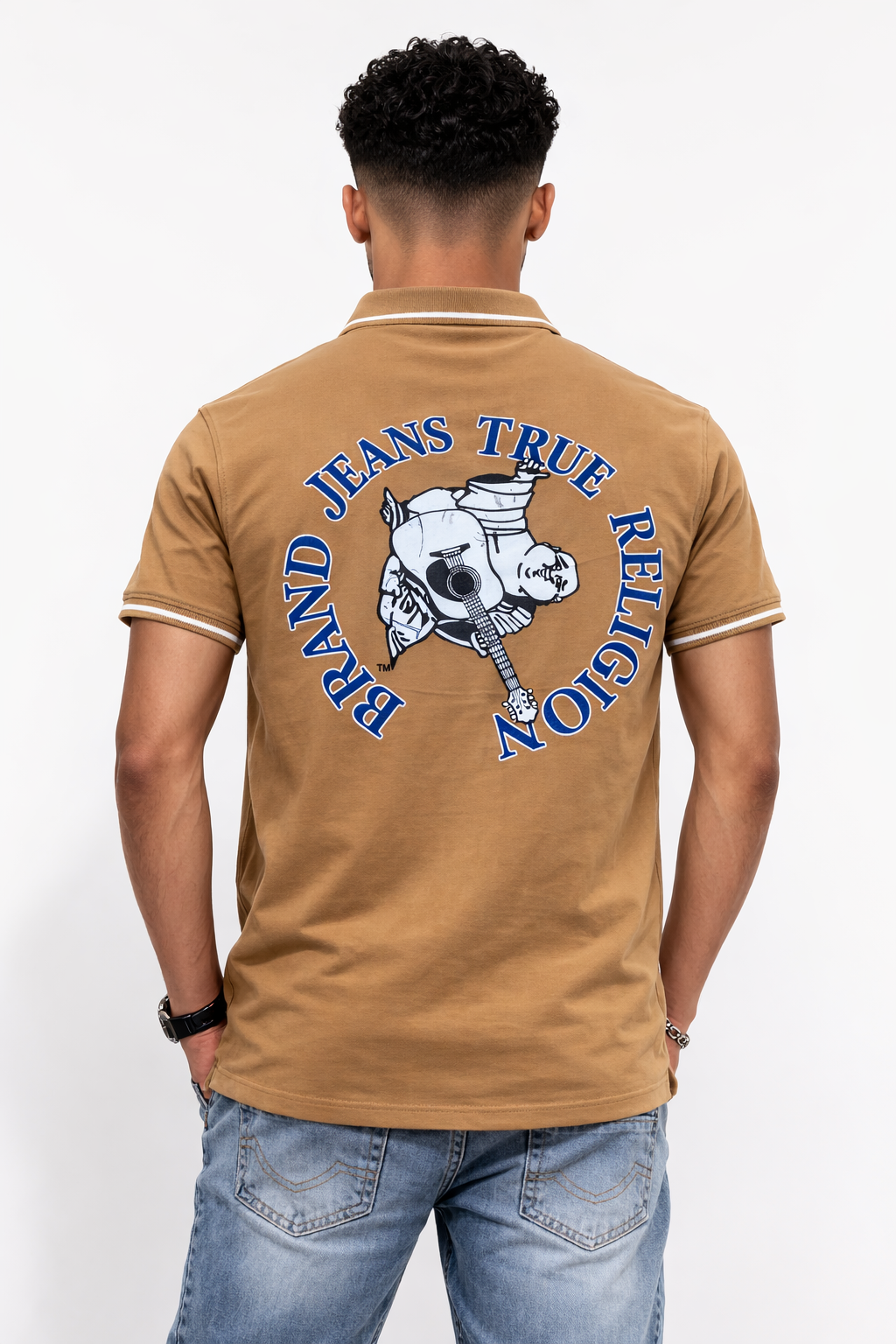 Men's Classic Camel True Religion Polo Shirt