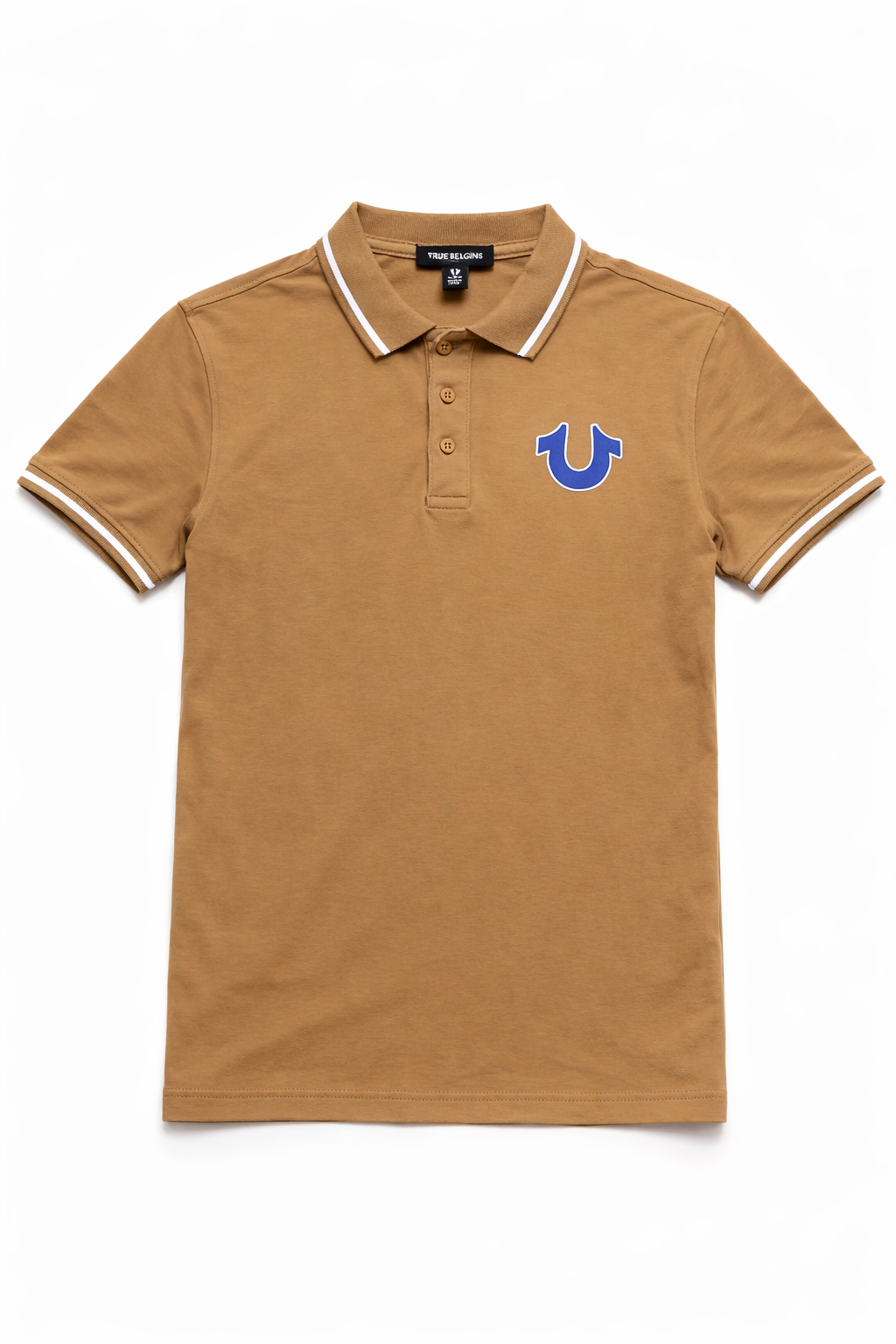 Men's Classic Camel True Religion Polo Shirt