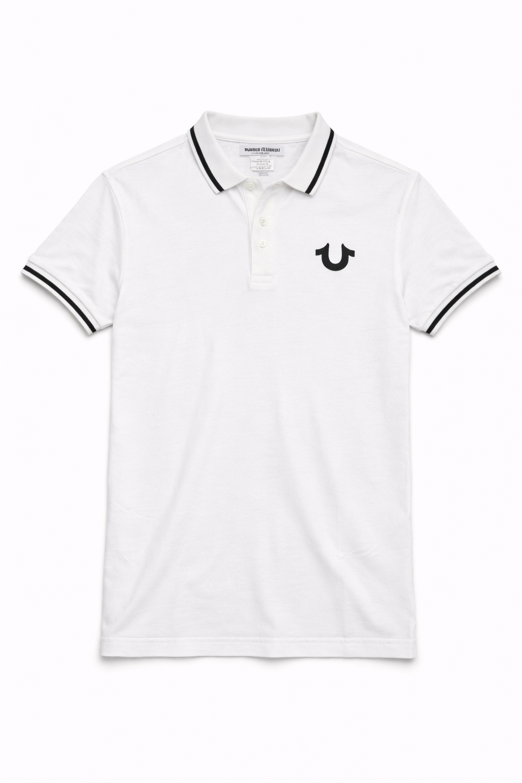 Men's Classic White True Religion Polo Shirt